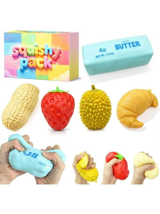 Toys | 5pack Crunchy Squishy Fidget Toys Slow Rising Sensory Stress ...
